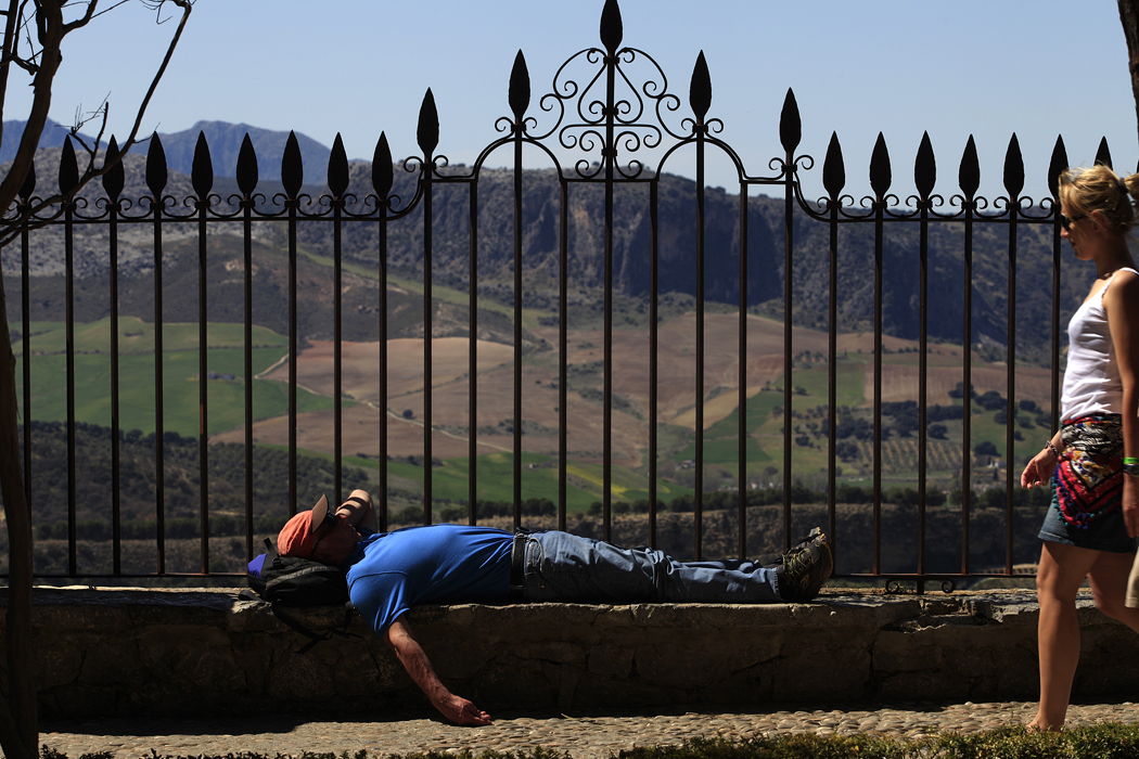 Los rondeños y los turistas han sufrido esta semana altas temperaturas.