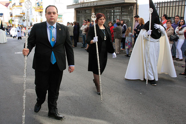 El edil socialista Alberto Orozco, durante un desfile procesional en la pasada Semana Santa.