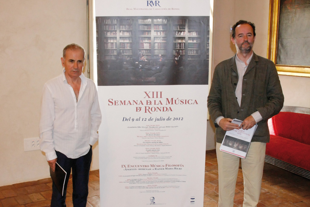 Ignacio Herrera y Víctor Gómez Pin, durante la presentación.