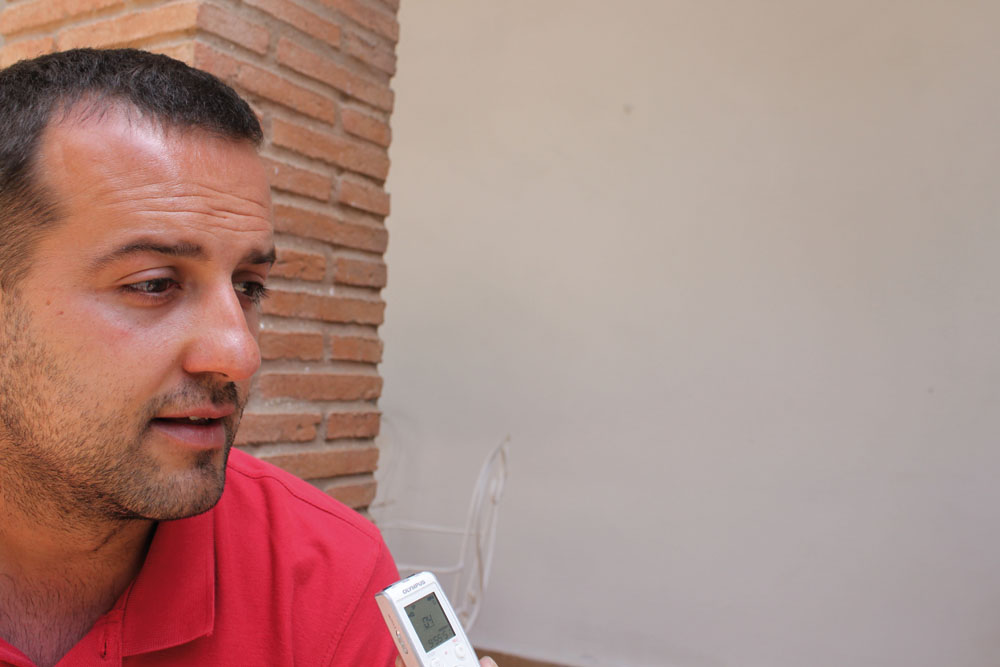 Álvaro Carreño durante la entrevista con La Voz de Ronda.