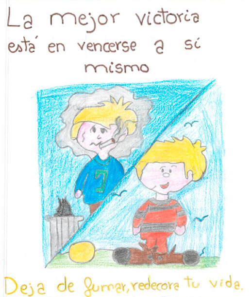 Dibujo ganador de Esperanza Córdoba, alumna del IES Rodríguez Delgado de Ronda.