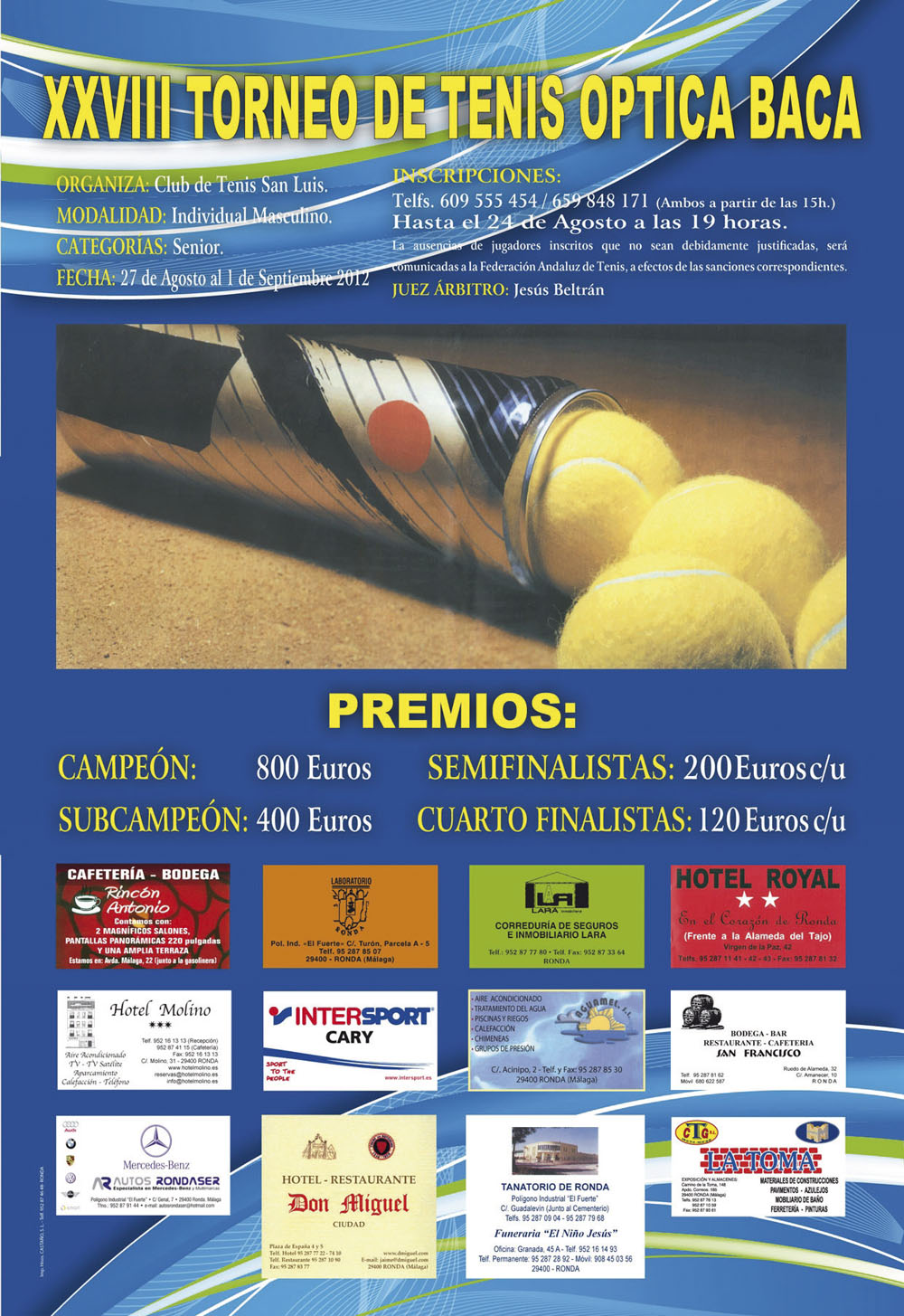 Cartel anunciador del torneo.