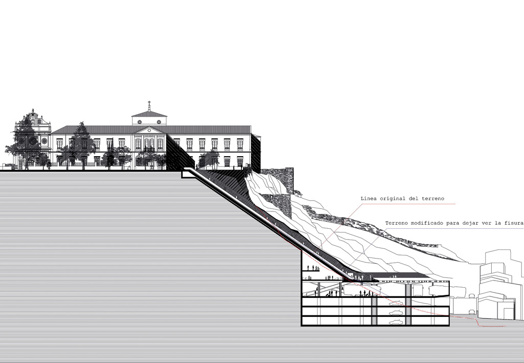 Detalle del proyecto promovido por CETUR sobre la ladera de El Castillo