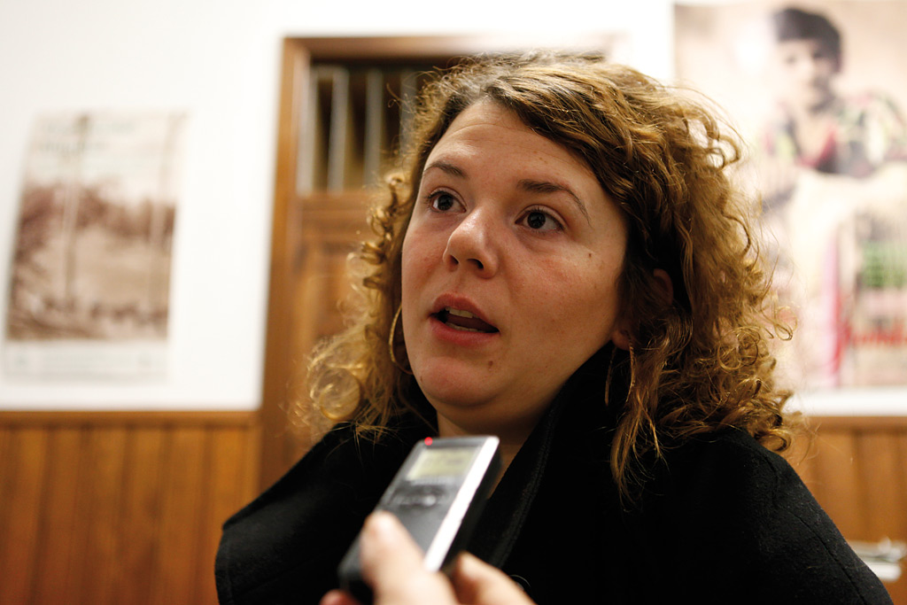 Teresa Valdenebro durante la entrevista mantenida en la redacción de La Voz de Ronda.