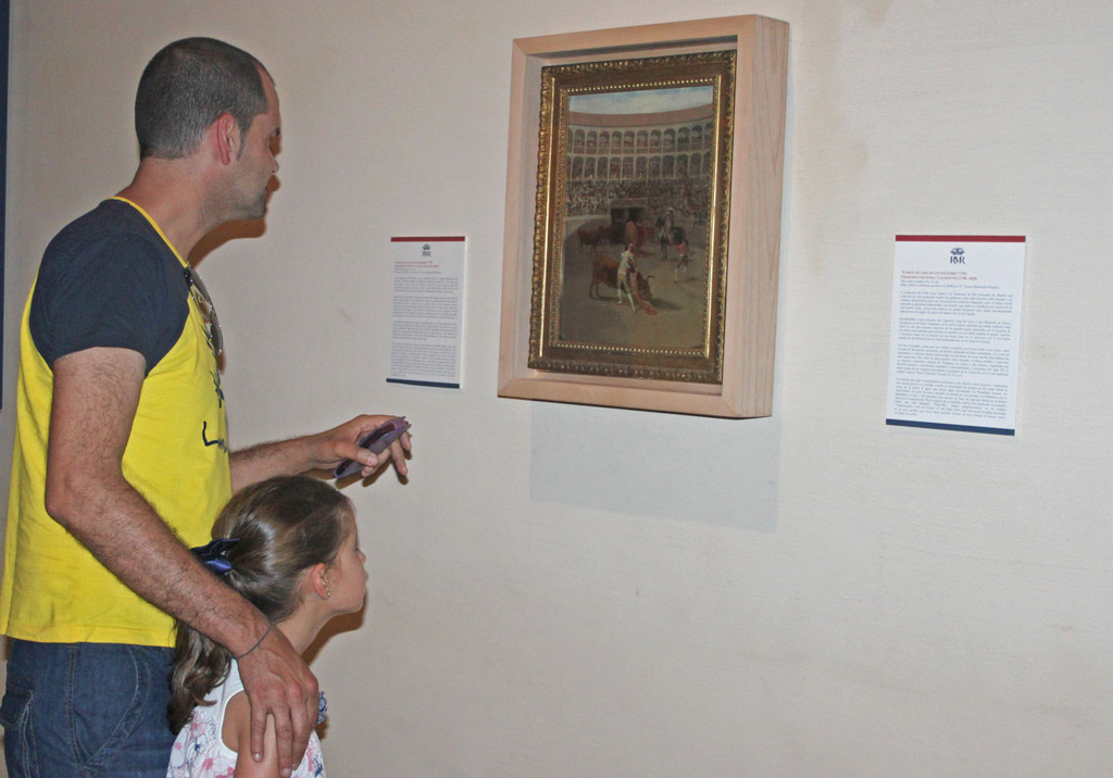 El cuadro sorprendía ayer a los visitantes del museo.