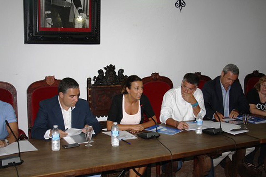 Reunión entre Diputación y los alcaldes de la comarca, este lunes en Ronda.