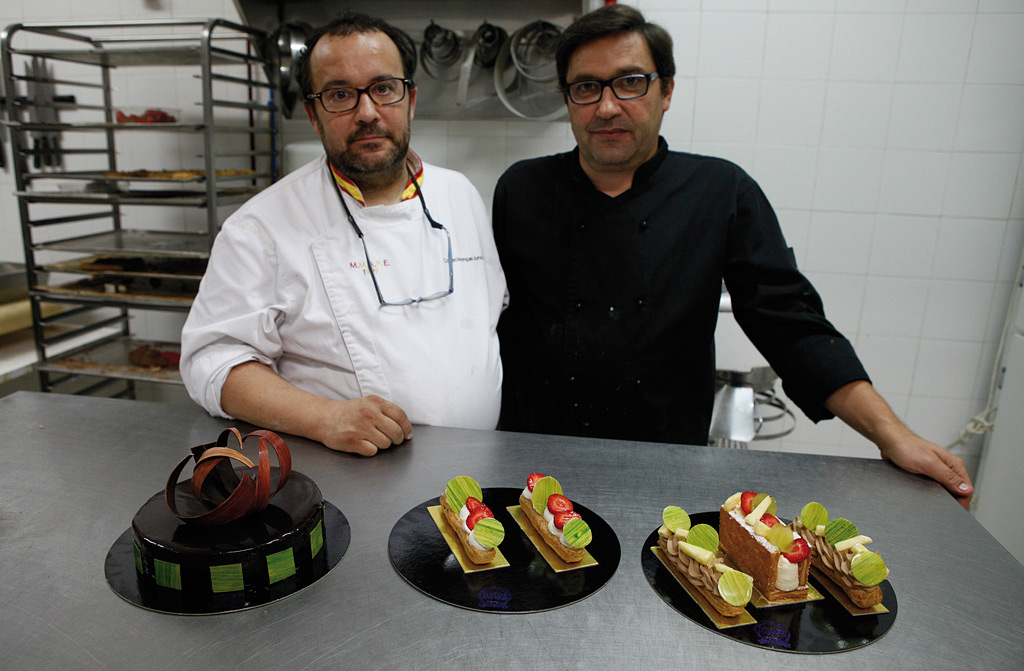 Mampel, a la izquierda, junto a David Verdú.