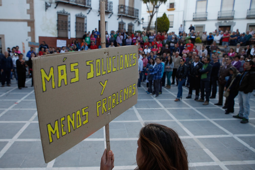 Una de las protestas vecinales celebradas en el municipio (Archivo).