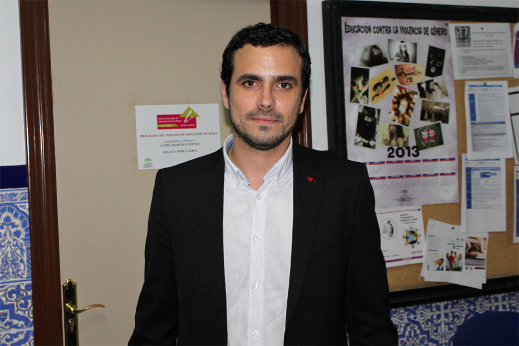 Alberto Garzón, en la Casa de la Cultura de Ronda.
