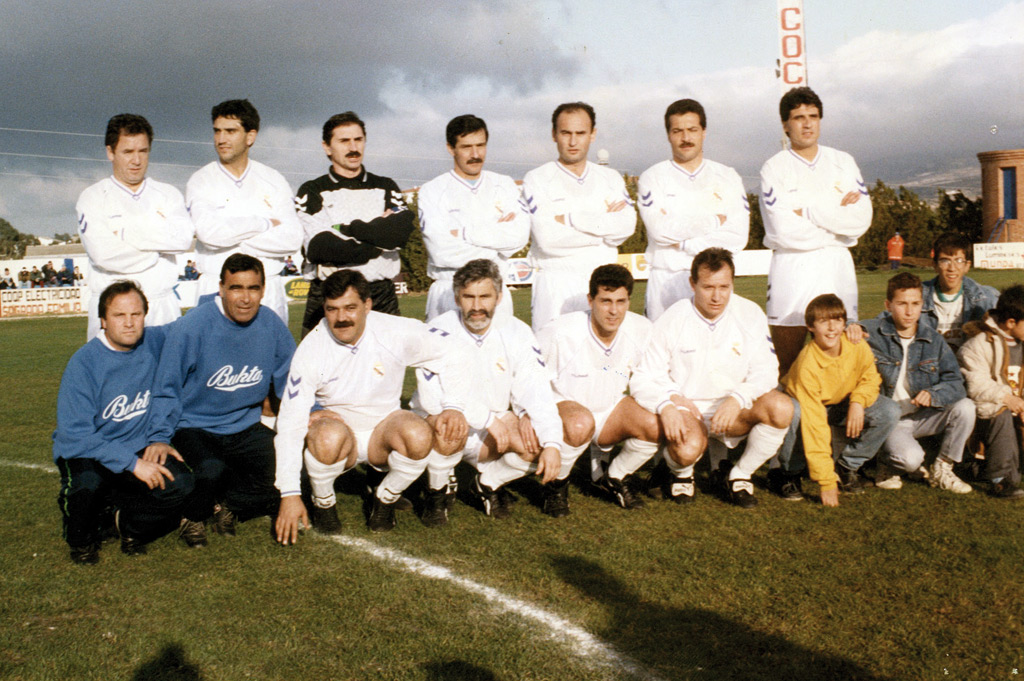 Equipo de Veteranos del Real Madrid en Ronda en 1992.