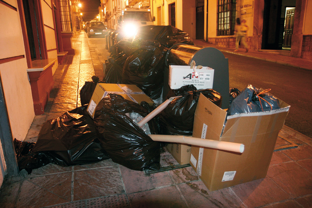 La basura fuera de los contenedores es un foco de atracción para roedores.