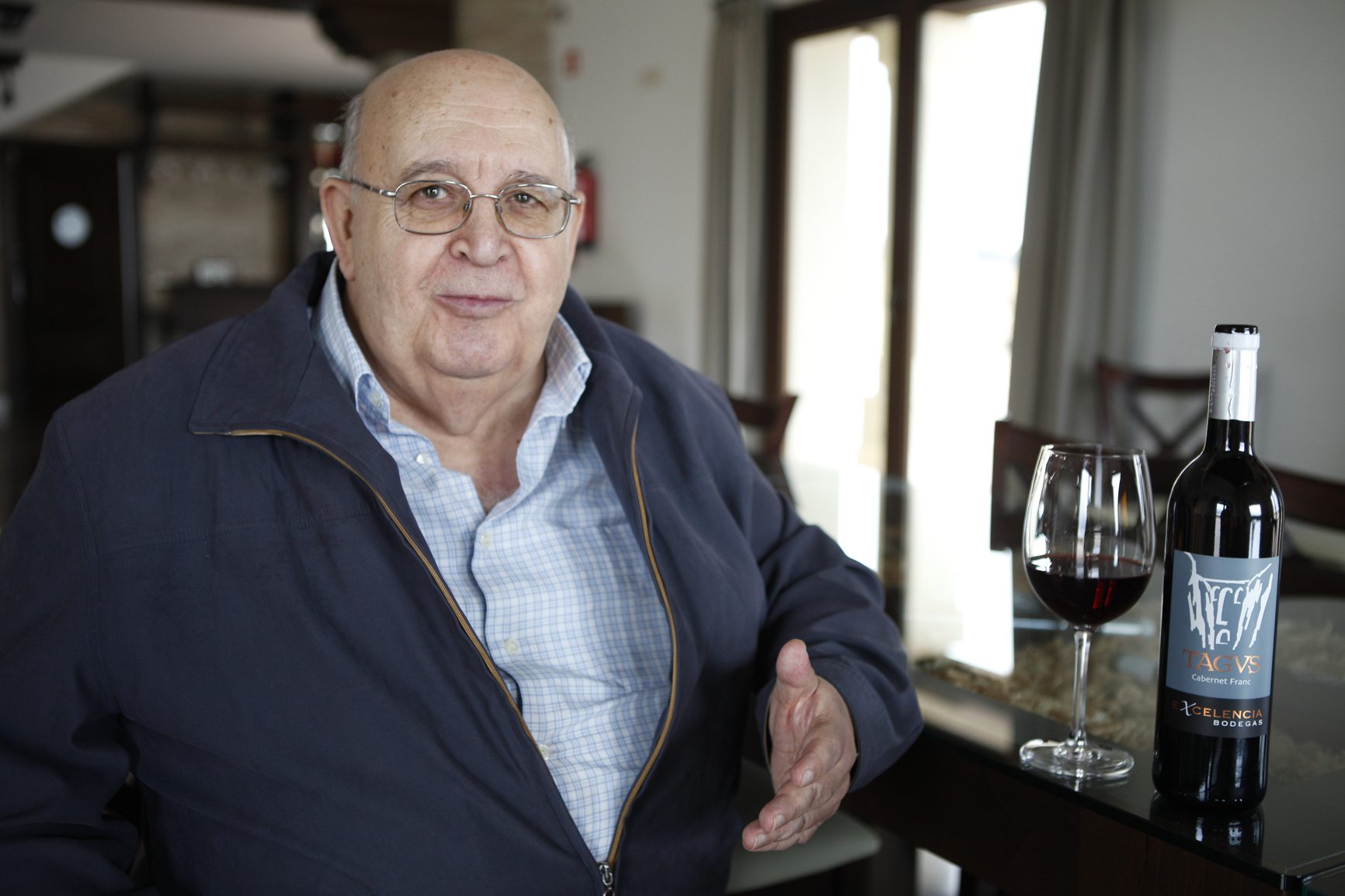 Juan Guerrero en la bodega Excelencia, uno de sus últimos proyectos.
