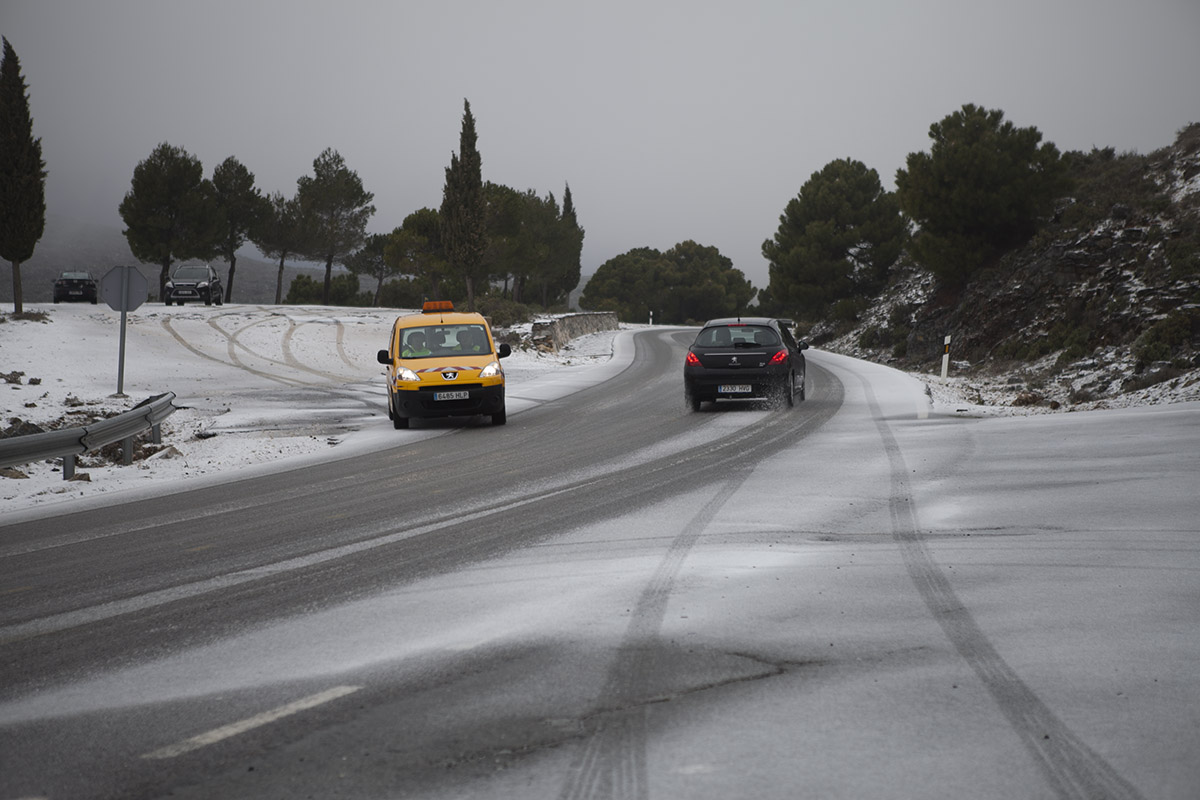 Carretera de San Pedro esta mañana.