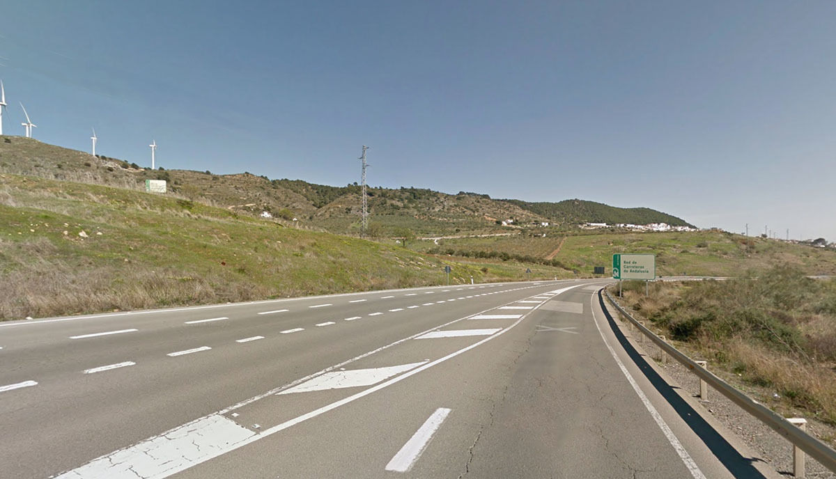 Carretera A-357 a la altura de Carratraca.