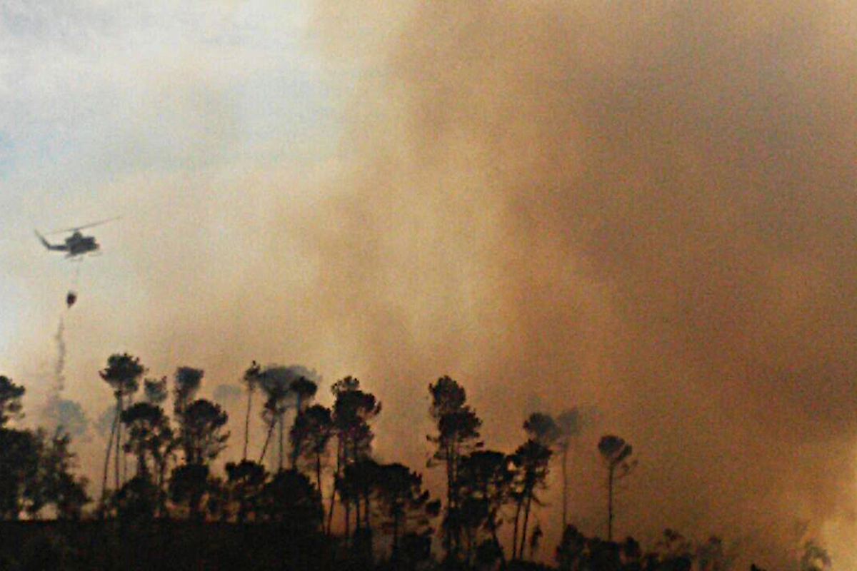 Imagen de la labores de extinción.