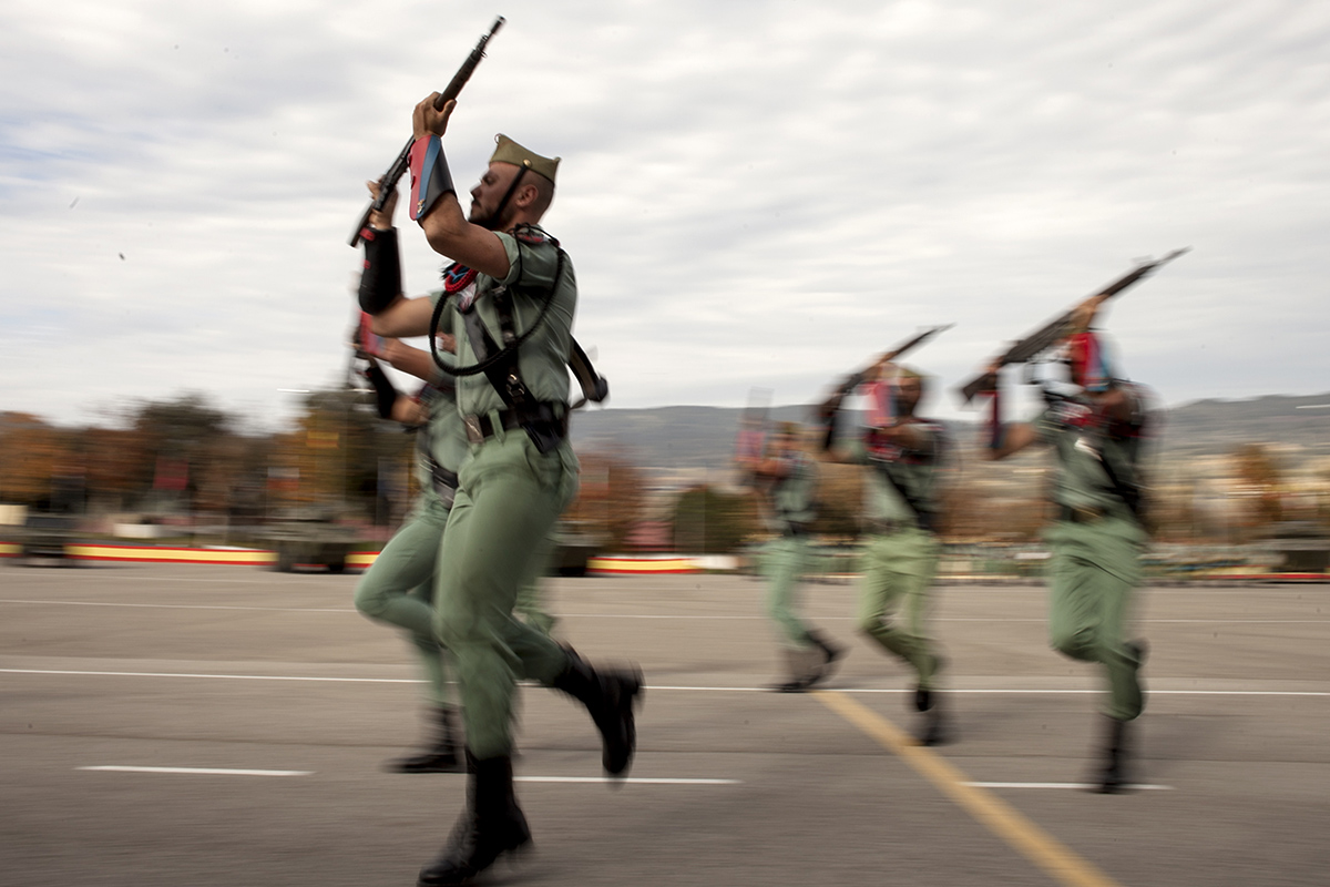 Legionarios durante el desarrollo del acto castrense.