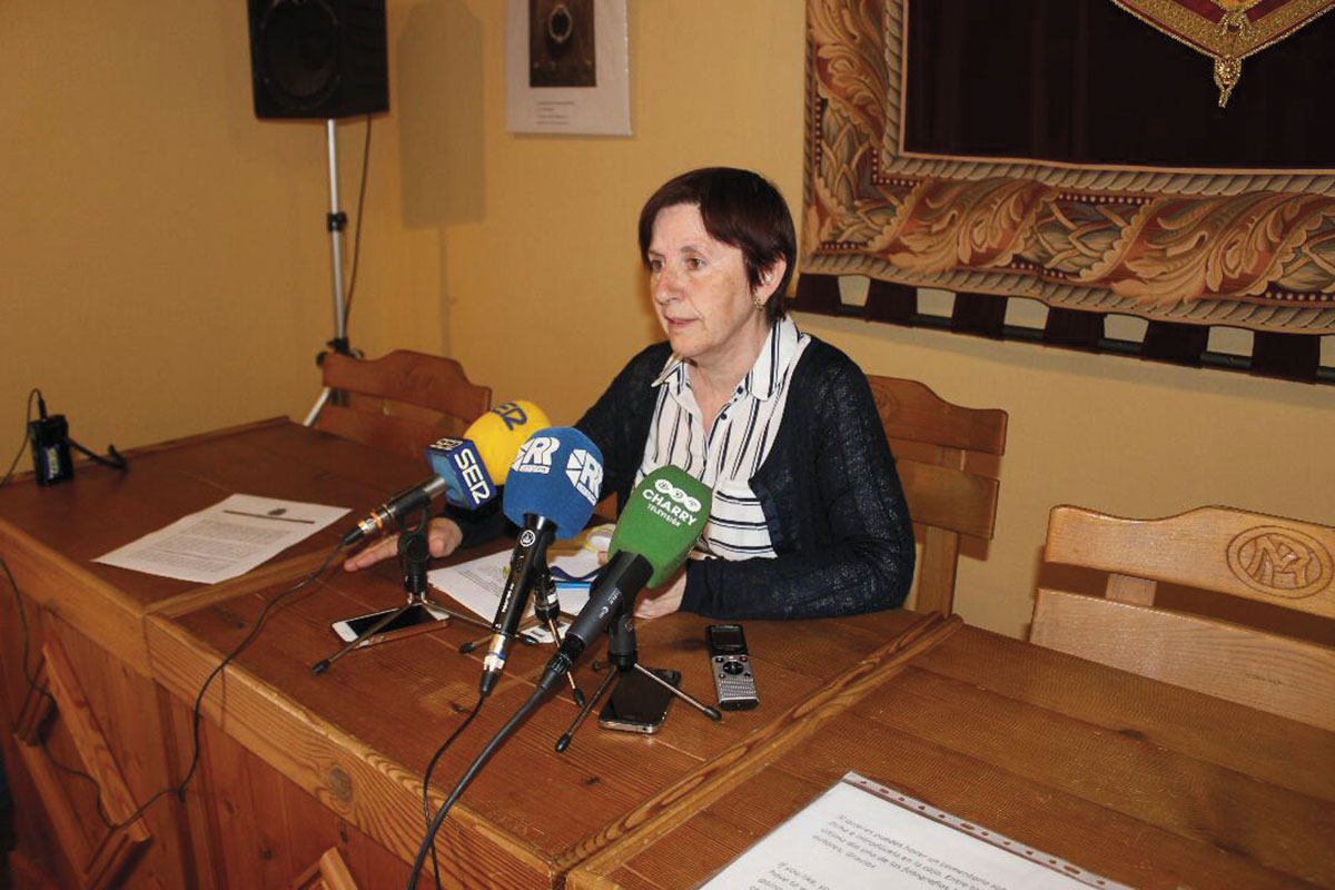 La delegada municipal de Patrimonio Histórico en rueda de prensa