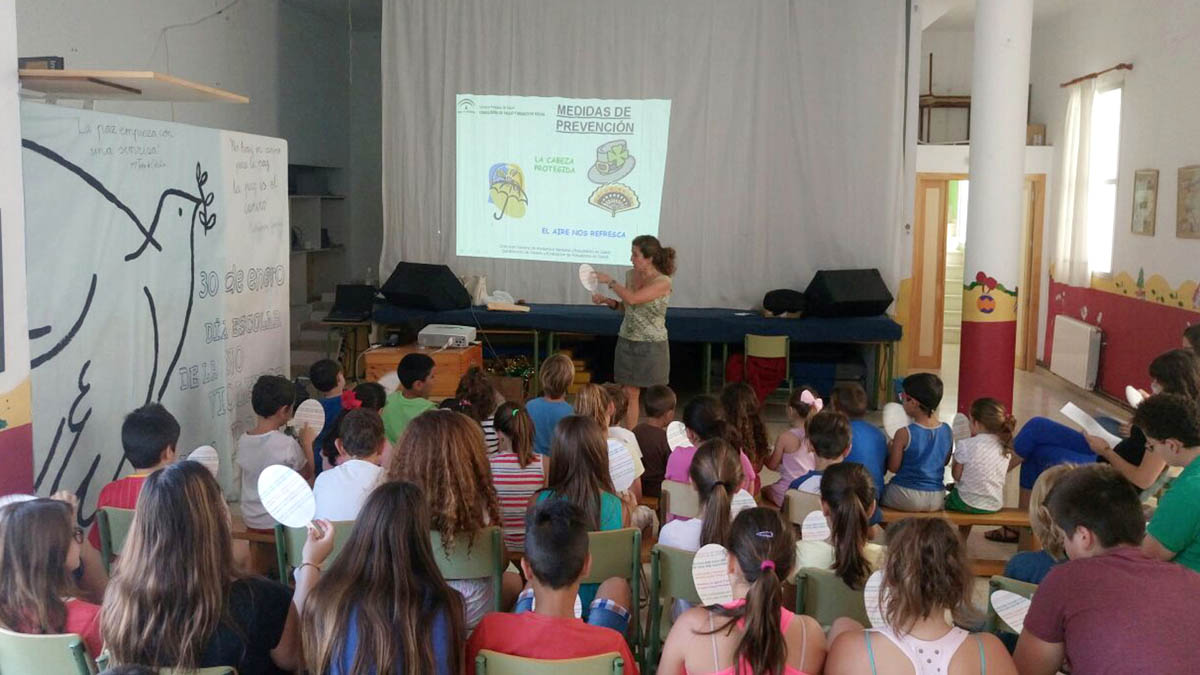 Un momento de la charla ofrecida a escolares de Jubrique.