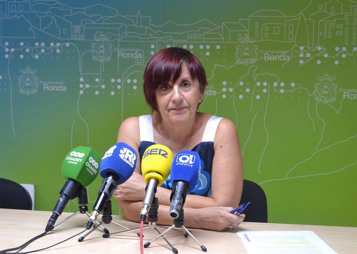 La concejal de Seguridad durante una rueda de prensa en el Ayuntamiento.