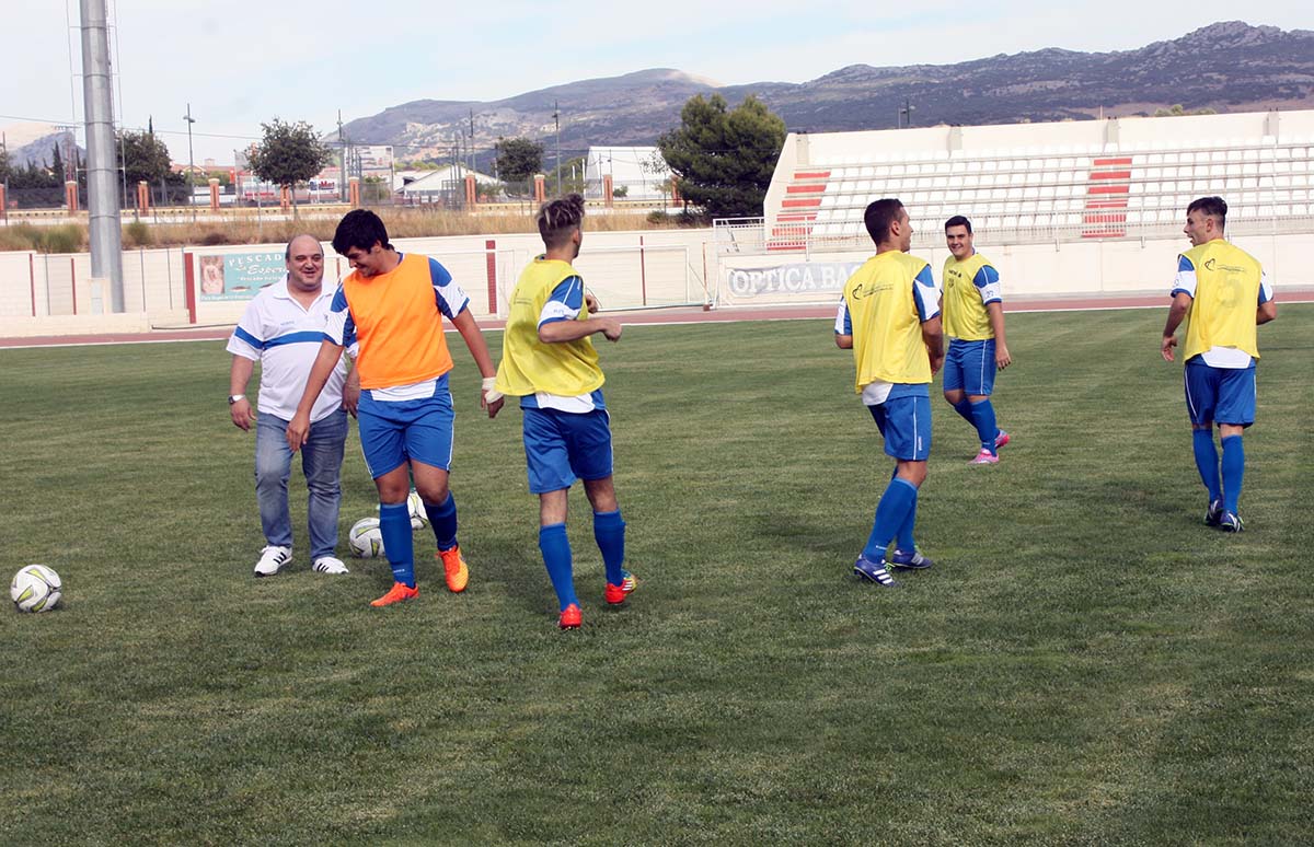 Jugadores del CD Ronda en un entrenamiento.