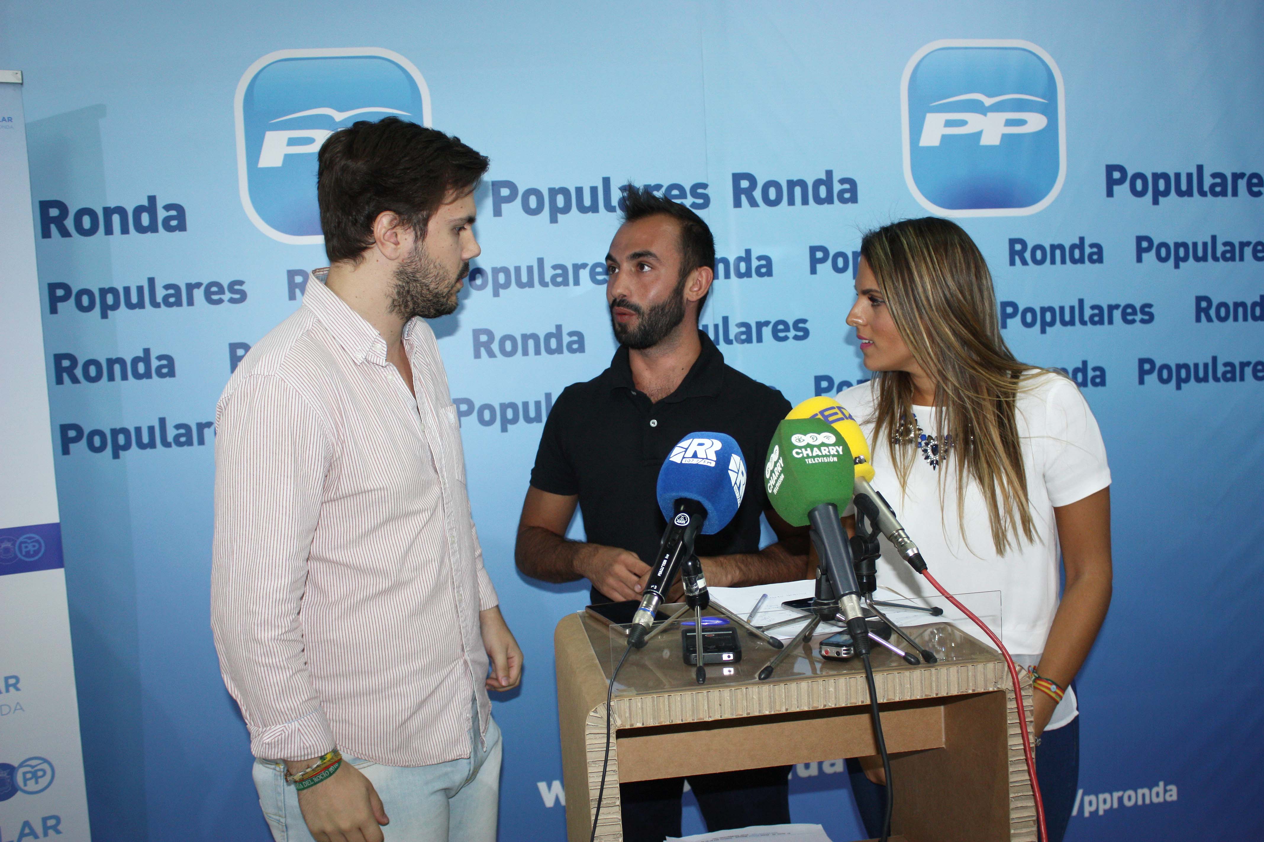 Responsables de Nuevas Generaciones de Ronda, Málaga y Andalucía.