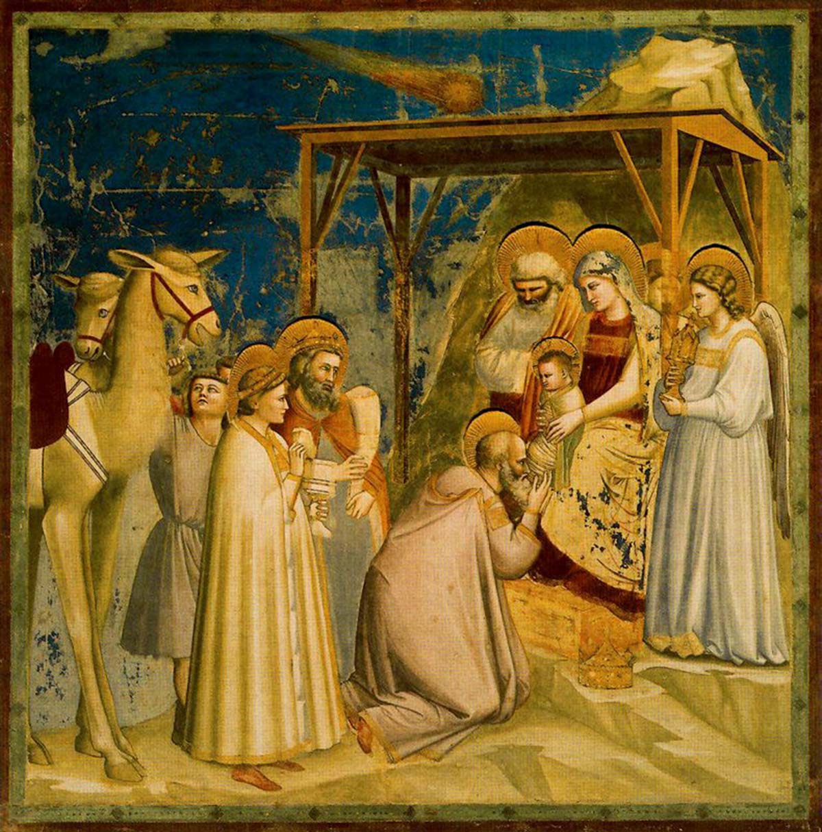 La Adoración de los Magos (1303) del artista italiano Giotto di Bondone.