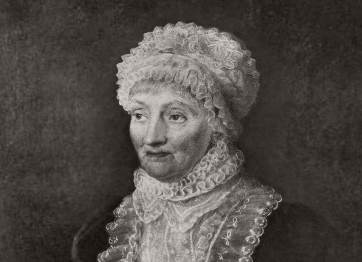 Retrato de la época de Carolina Lucrecia Herschel.
