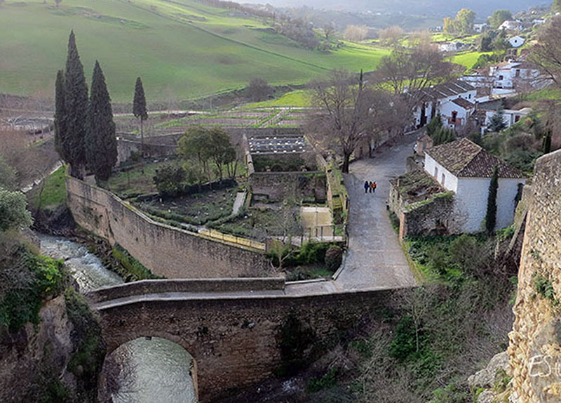 Vista aérea de los Baños Árabes.