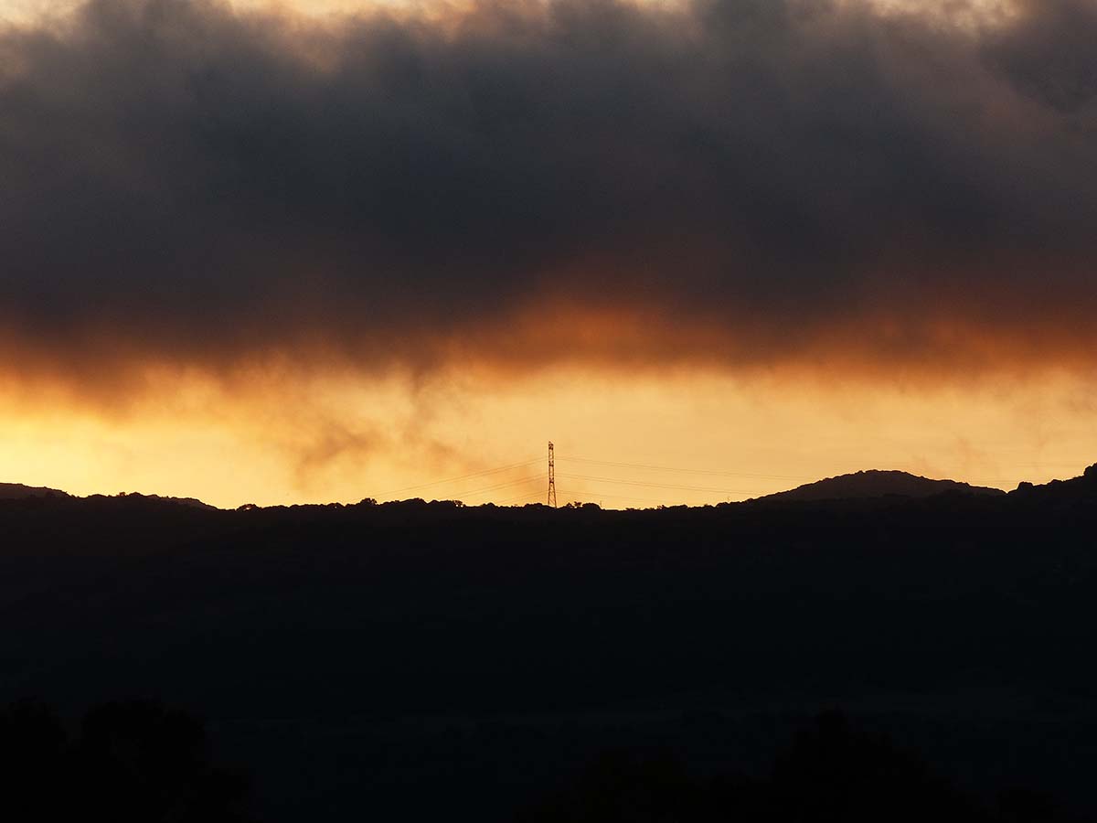 Nubes en un atardecer de la Serrranía de Ronda. Foto Andrés Rodríguez.