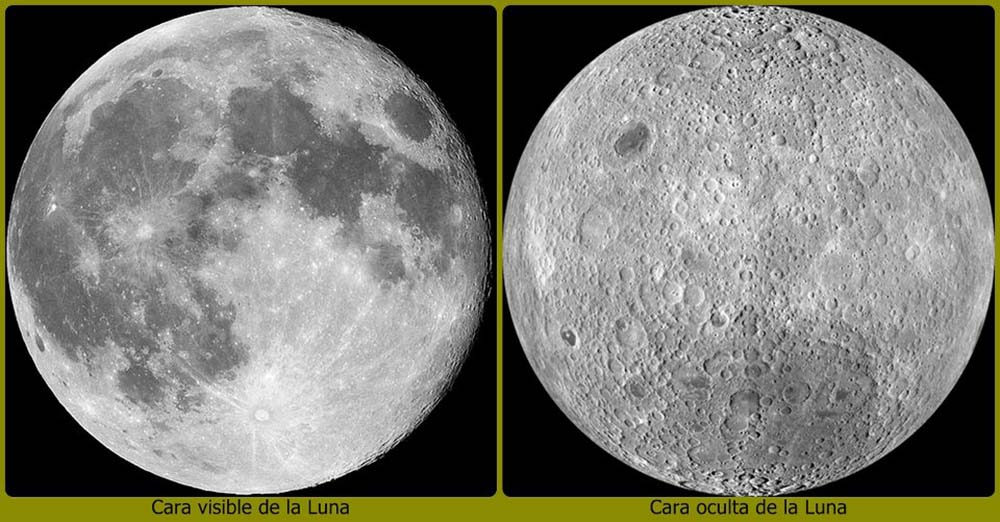 Imágenes de la cara visible (izquierda) y de la cara oculta (derecha).