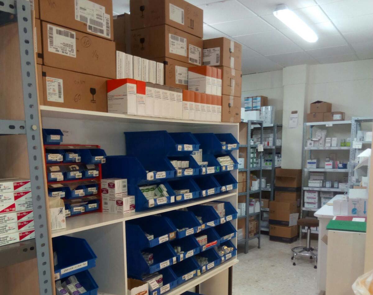 Instalaciones de la Farmacia del viejo hospital de Ronda.