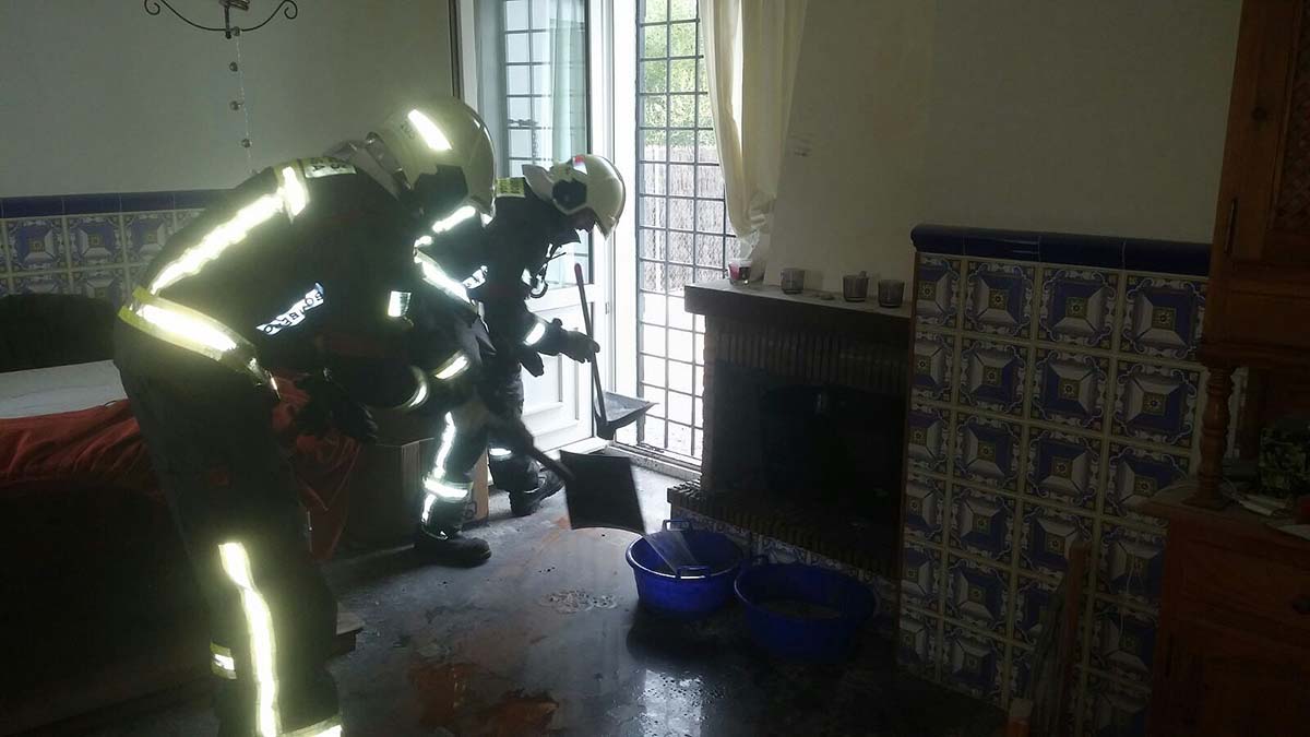 Imagen de archivo de un siniestro provocado por una chimenea en la comarca.