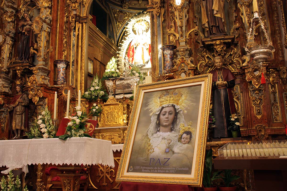 El cartel de la Paz fue presentado este sábado en su santuario.