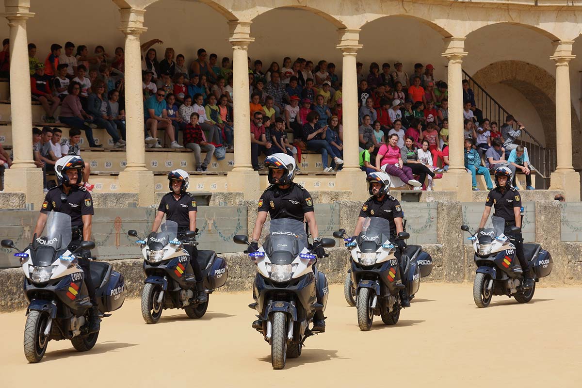 Efectivos de la Unidad de Policía Motorizada de Málaga.