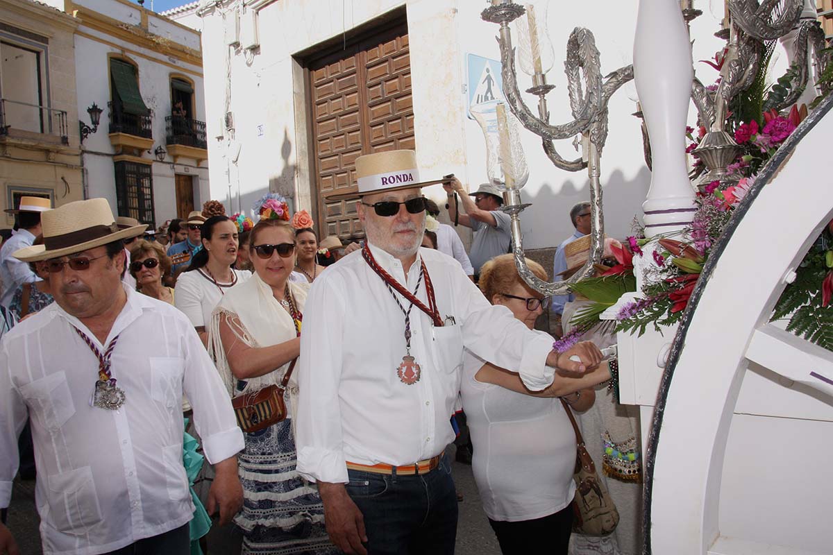 Jaime Aranda durante una preregrinación con la Hermandad del Rocío de Ronda.