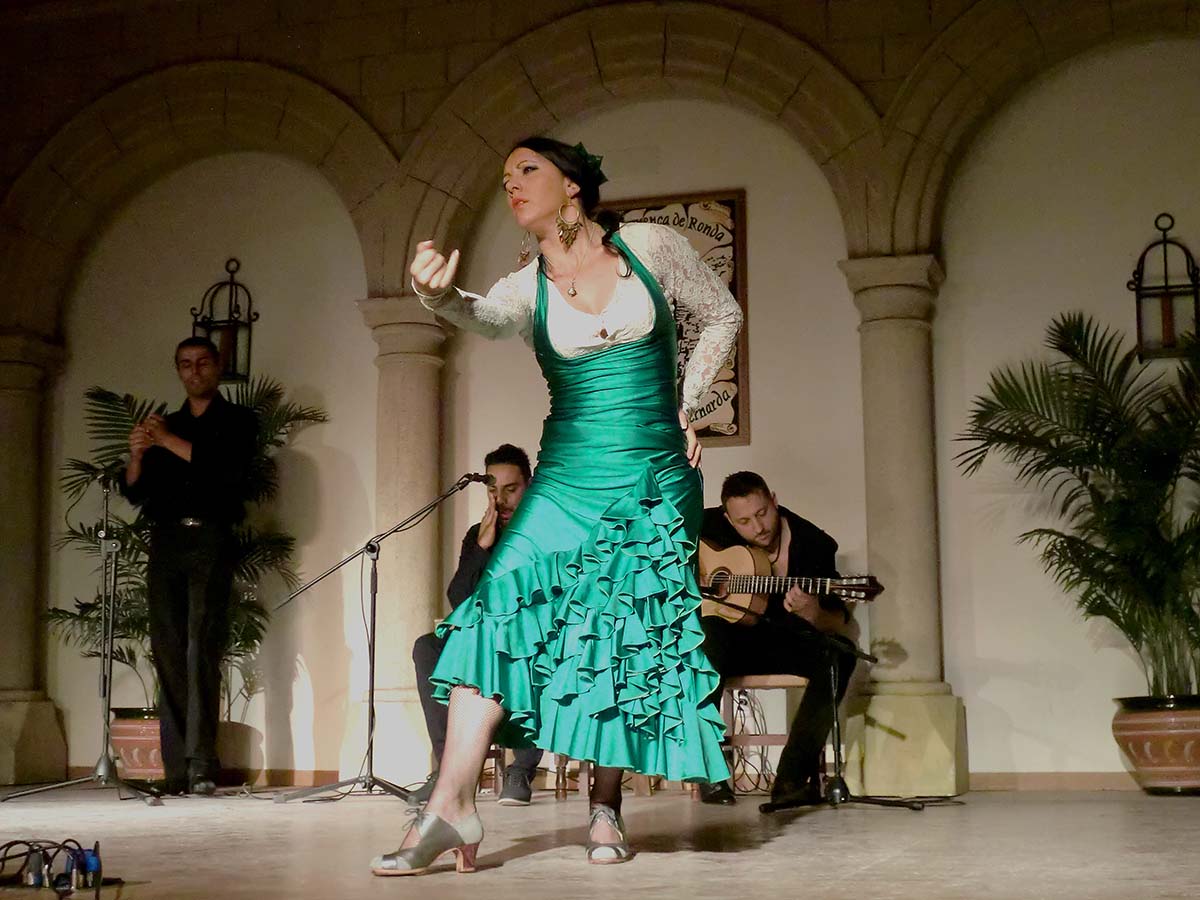 Una de las bailaoras durante su actuación en la quinta edición del concurso.