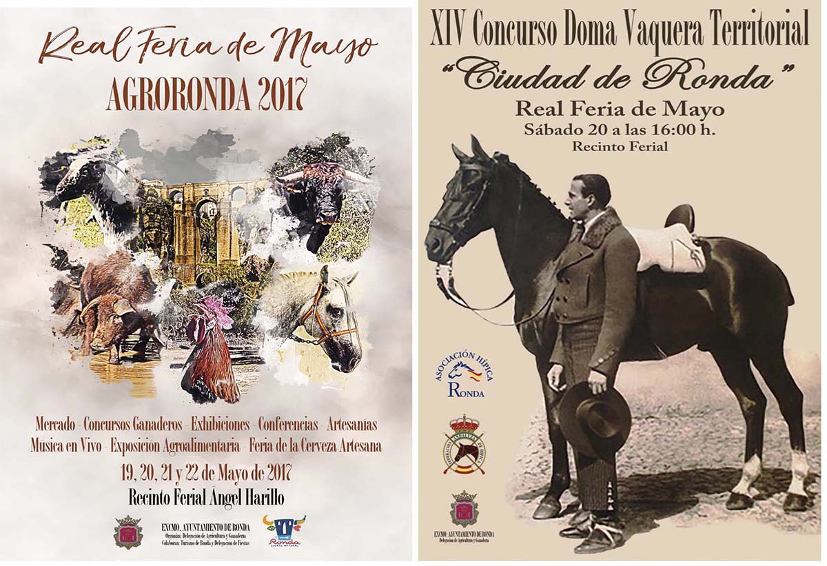 Dos de los carteles diseñados para la Real Feria de Mayo.