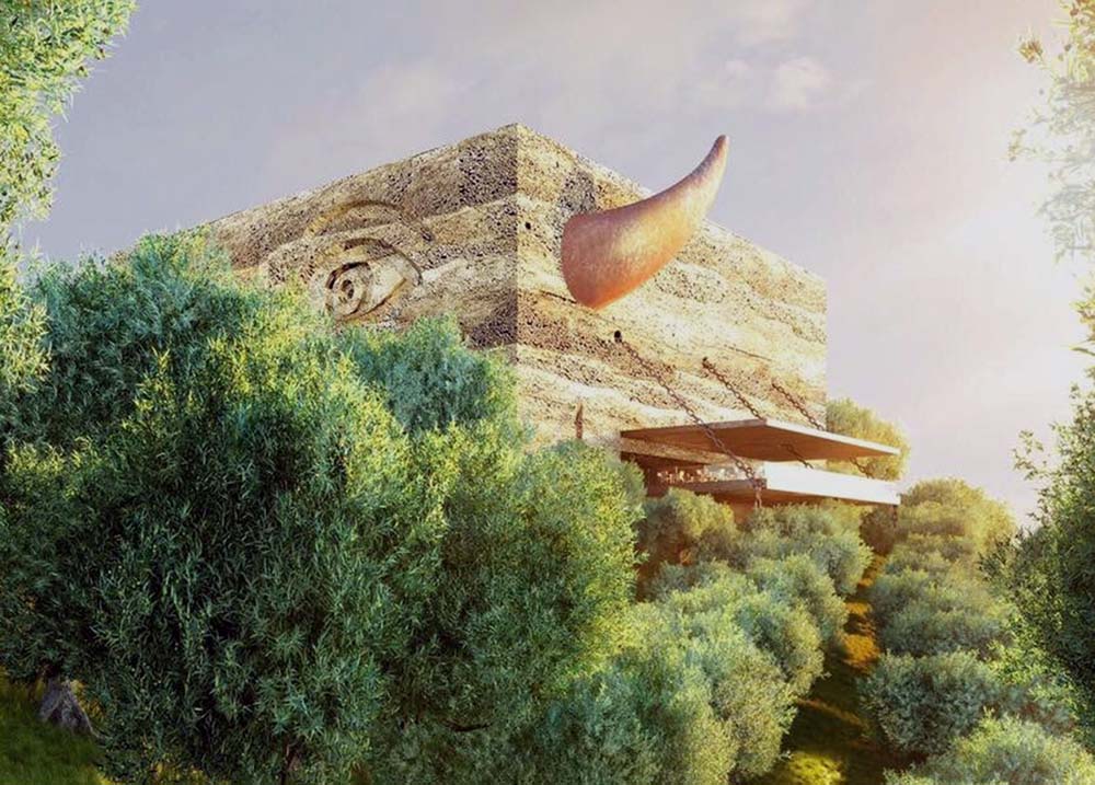 Imagen del edificio de la almazara ecológica que ha diseñado Starck para Ronda.