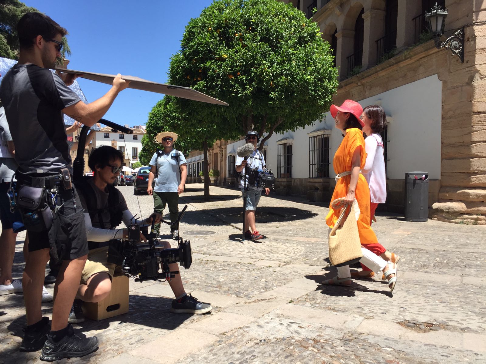 Algunas imágenes se grabaron en la plaza Duquesa de Parcent.