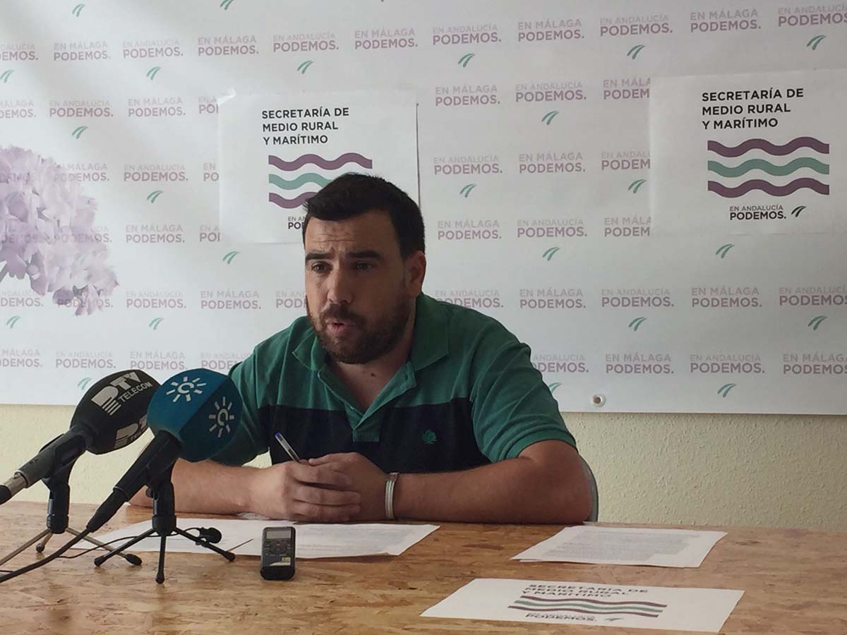 El arriateño Alejandro Serrato, durante la rueda de prensa ofrecida en Málaga.