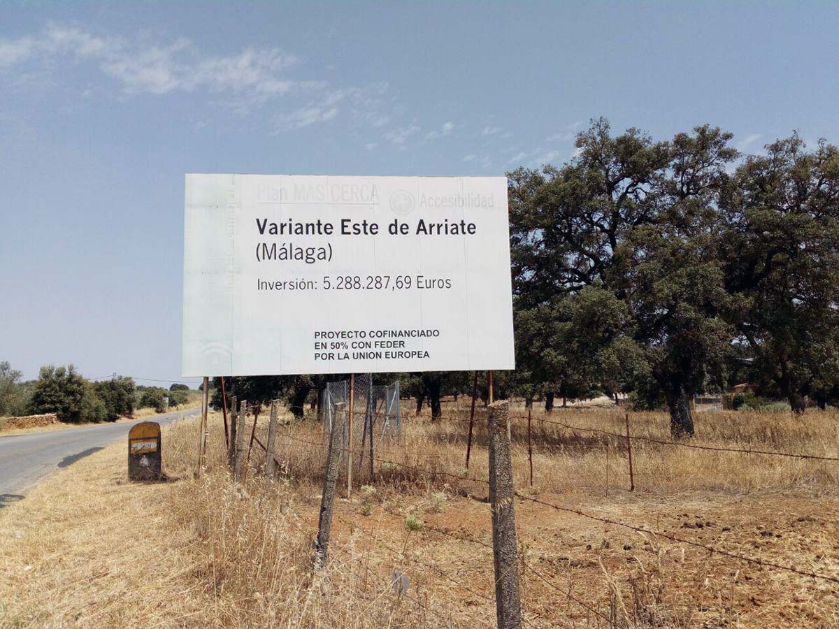 La Plataforma de Afectados por la Variante de Arriate se moviliza para exigir a la Junta el reinicio de las obras