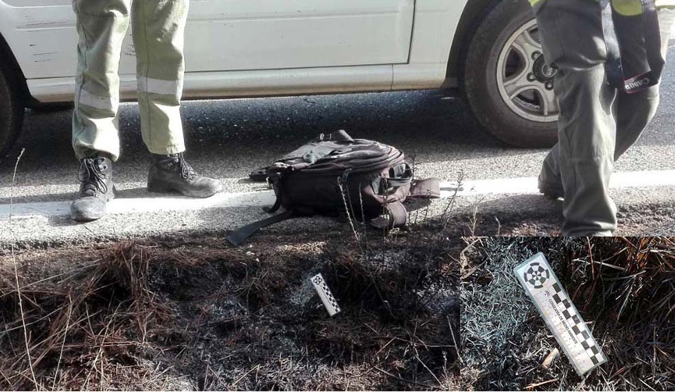 El incendio declarado en la carretera Ronda-San Pedro fue originado por una colilla arrojada desde un coche
