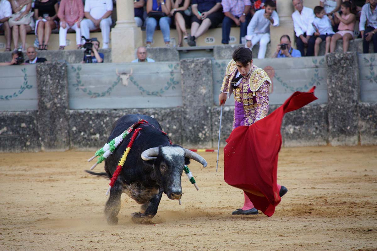 El rondeño Manuel Garrido se ha hecho con la única oreja que se ha concedido en la novillada de Feria.