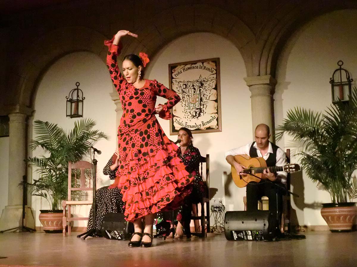 Un momento de la velada celebrada en la Peña Flamenca de Ronda.