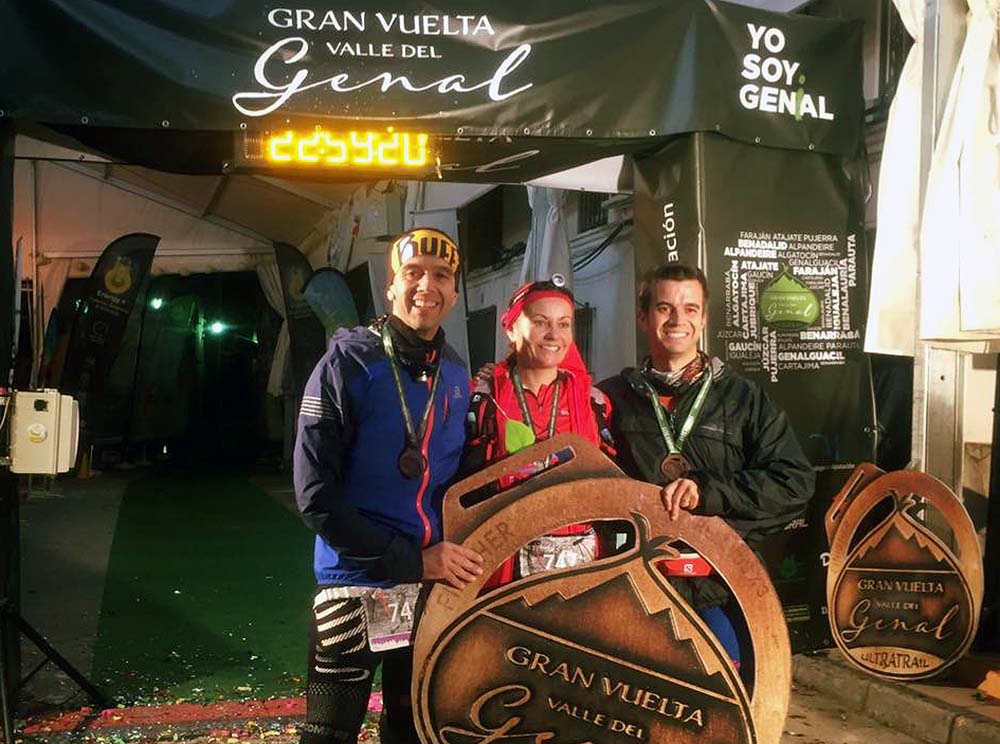 Tres de los corredores rondeños en la Gran Vuelta Valle del Genal.