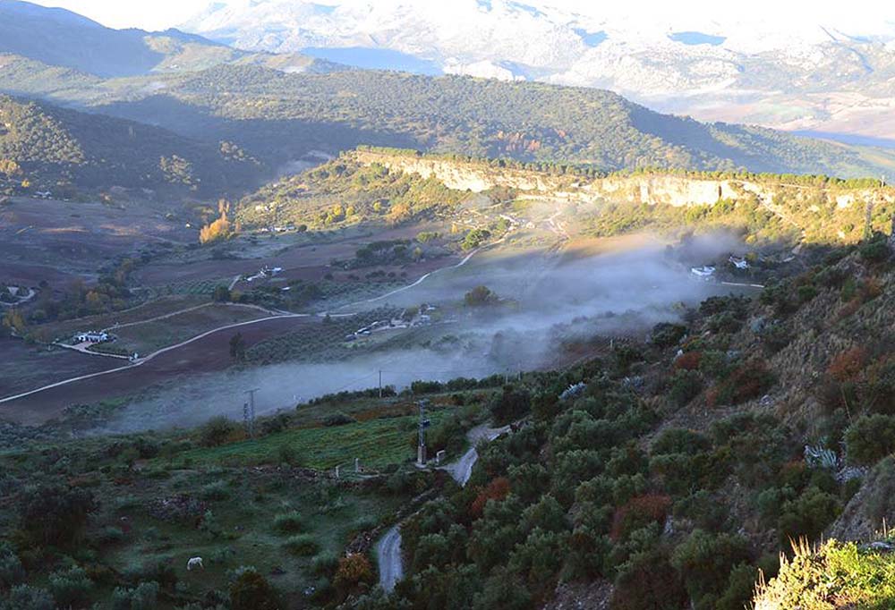 Nubes bajas en la Hoya del Tajo a primeras horas de la mañana.