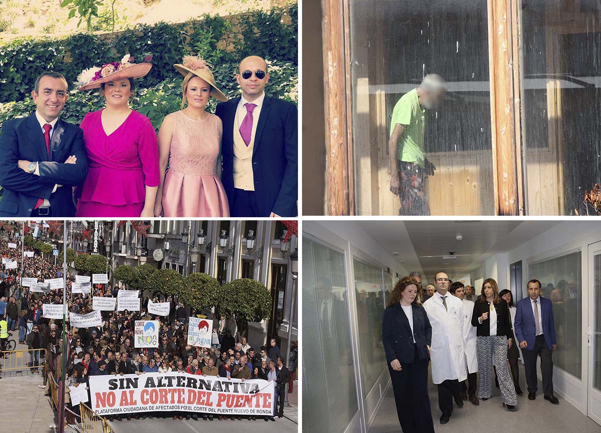 El 'caso boda', los okupas en el Mueble Rondeño, la presidente de la Junta inaugurando el Hospital y la manifestación contra el corte del Puente han sido algunas de las imágenes del año.