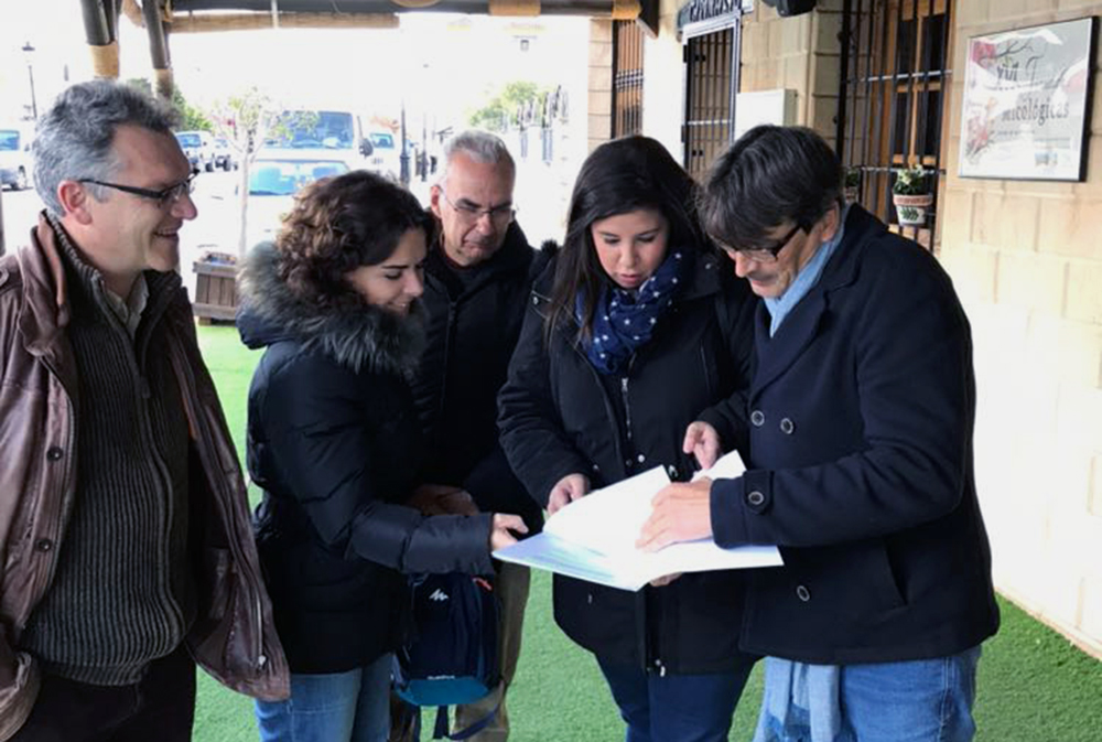 Diputados provinciales y autonómicos en el encuentro mantenido en Cortes de la Frontera.