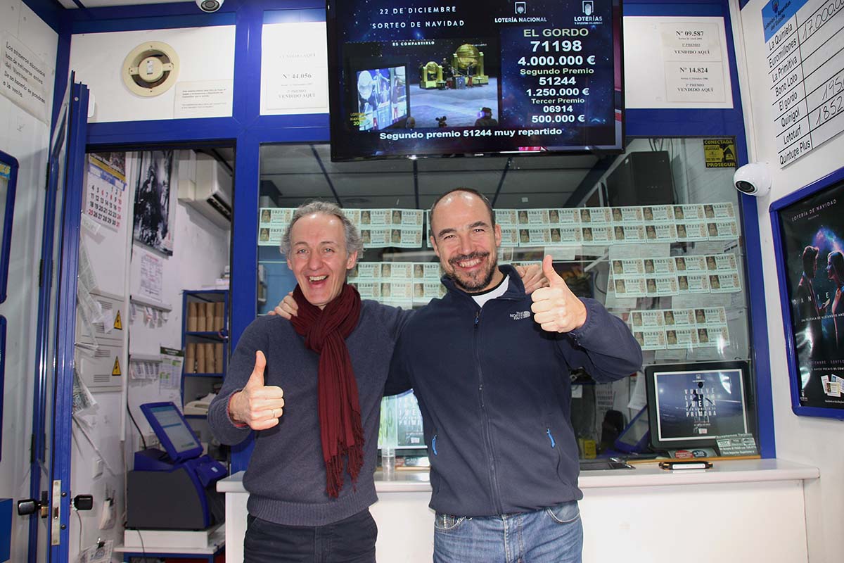 Miguel García de Leániz y José María Rincón Ayala celebran los premios que han repartido este año.