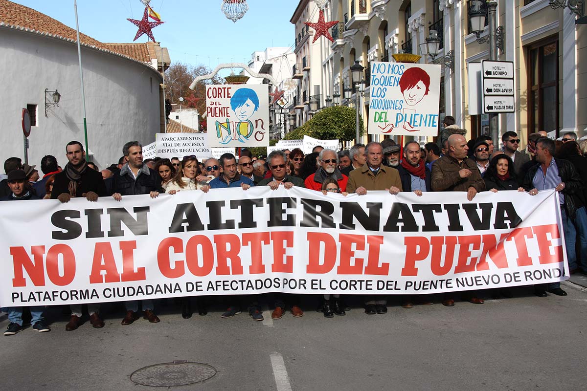 Una imagen de la manifestación contra la regulación de tráfico del pasado 24 de diciembre.